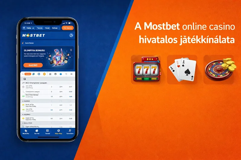A Mostbet online casino hivatalos játékkínálata — illusztráció