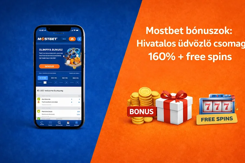 Mostbet bónuszok: hivatalos üdvözlő csomag 160% és free spins — illusztráció
